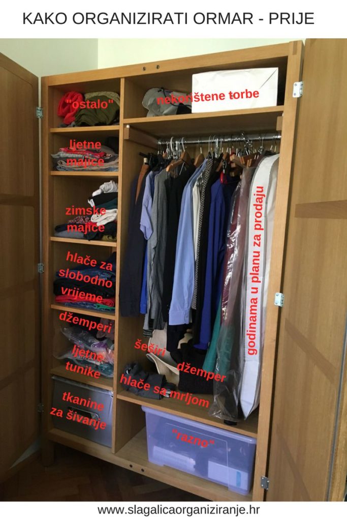 organizacija ormara prije